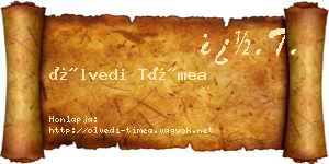 Ölvedi Tímea névjegykártya